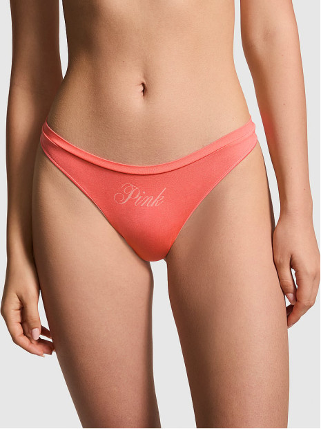 Трусики Seamless High-Leg Thong Panty Pink