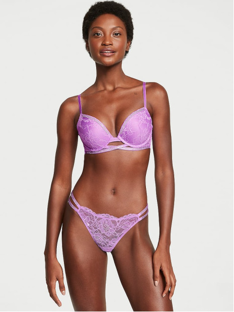 Трусики стрінги Double Shine Strap Lace Thong Panty Victoria’s Secret