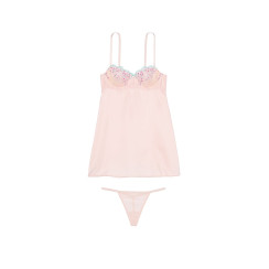 Пеньюар Wicked Unlined Cherry Blossom Embroidery Babydoll Set Victoria's Secret