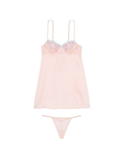 Пеньюар Wicked Unlined Cherry Blossom Embroidery Babydoll Set Victoria's Secret