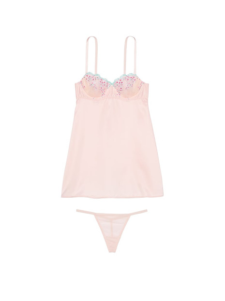 Пеньюар Stretch Satin Lace Cutout Slip Victoria's Secret
