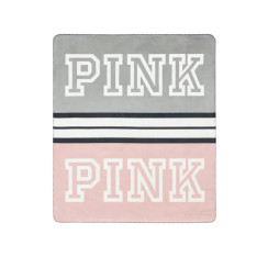 Плед PINK Victoria`s Secret Cozy Plush Blanket Pink & Gray