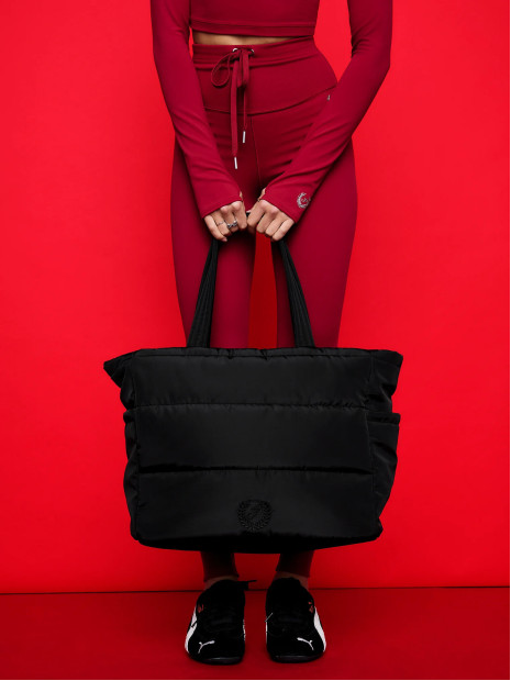 Сумка Victoria's Secret PINK Quilted Puﬀer Tote Bag Black