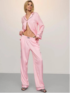 Сатинова піжама Victoria's Secret Satin Shine Stripe Long Pajama Set