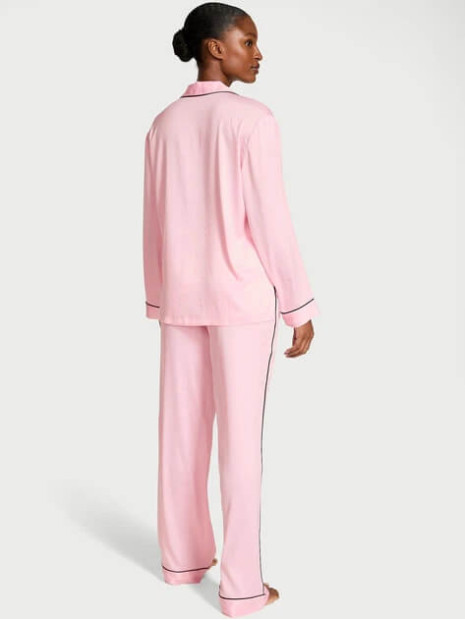 Сатинова піжама Victoria's Secret Satin Shine Stripe Long Pajama Set