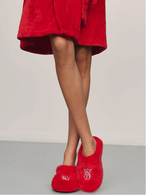 Капці Victoria's Secret Luxe Plush Closed-Toe Slippers Lipstick