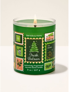 Свічка Fresh Balsam Single Wick Candle Bath and Body Works