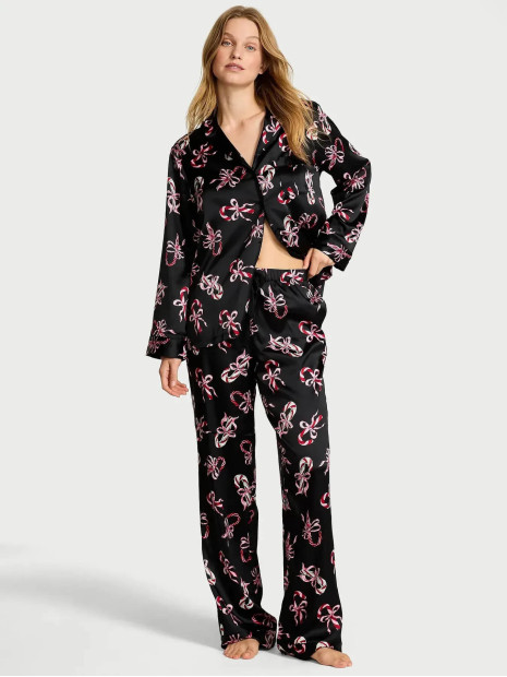 Сатинова піжама Victoria's Secret Glazed Satin Long Pajama Set