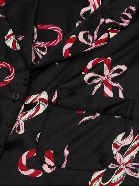 Сатинова піжама Victoria's Secret Glazed Satin Long Pajama Set