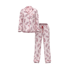 Сатинова піжама Victoria's Secret Signature Satin Long Pajama Set Print