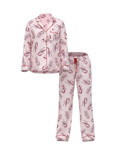 Сатинова піжама Victoria's Secret Signature Satin Long Pajama Set Print