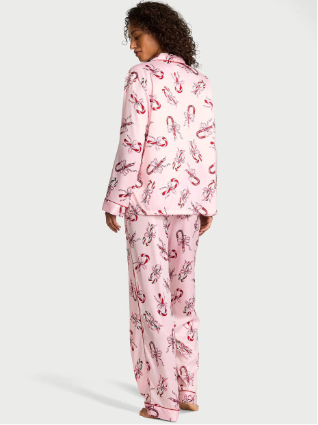 Сатинова піжама Victoria's Secret Signature Satin Long Pajama Set Print