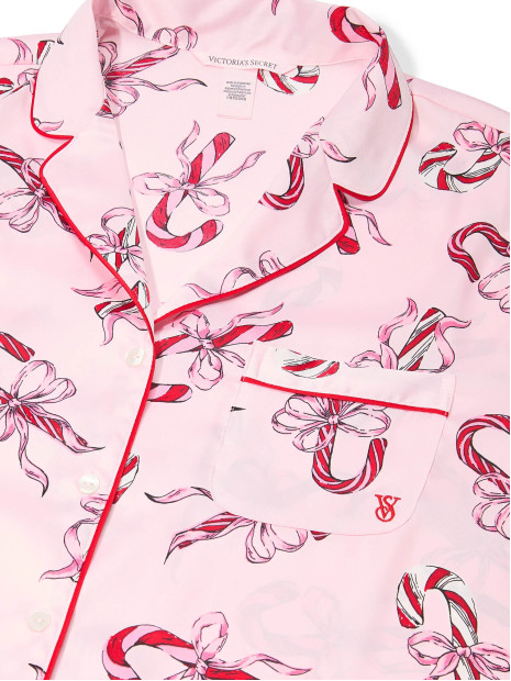 Сатинова піжама Victoria's Secret Signature Satin Long Pajama Set Print
