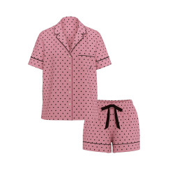 Фланелева піжама Cotton Flannel Short Pajama Set від Victoria's Secret - колір Aspirin Dot Yd