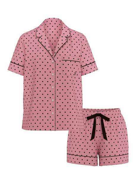 Фланелева піжама Cotton Flannel Short Pajama Set від Victoria's Secret - колір Aspirin Dot Yd