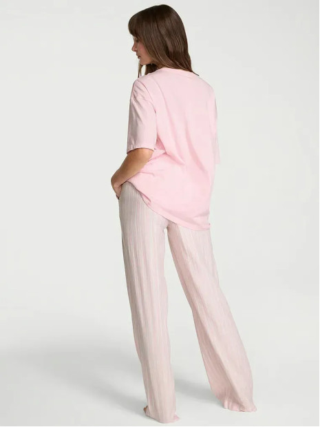 Фланелева піжама Victoria's Secret Flannel Long-Sleeve Tee-Jama Set