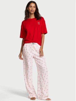 Фланелева піжама Victoria's Secret Flannel Long-Sleeve Tee-Jama Set