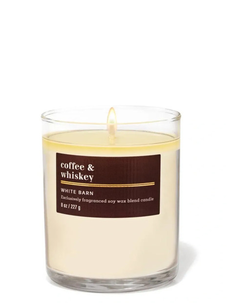 Свічка Coffee & Whiskey Single Wick Candle Bath and Body Works