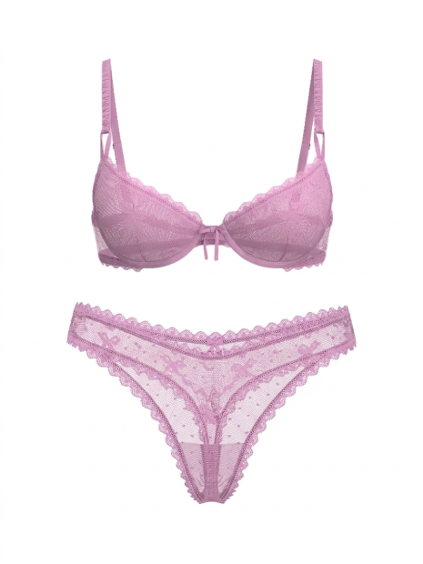 Комплект білизни Victoria's Secret Sexy Tee Bow Lace Unlined Demi Bra
