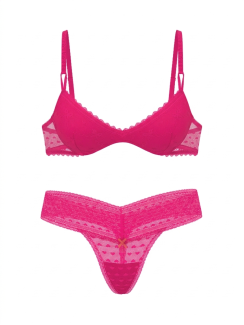 Комплект білизни Victoria's Secret  Sexy Tee Bow Lace Wireless Push-Up Bra