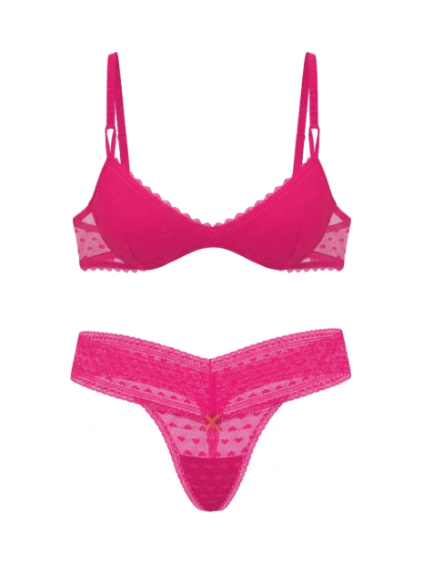 Комплект білизни Victoria's Secret Sexy Tee Bow Lace Wireless Push-Up Bra
