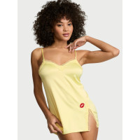 Пеньюар Victoria's Secret Tease Satin Lace-Trim Mini Slip Dress