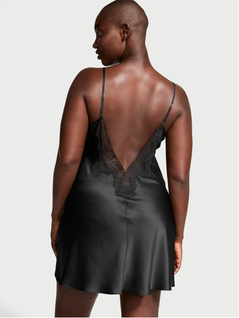 Пеньюар Victoria's Secret Very Sexy Satin Rose Lace-Trim Mini Slip Dress