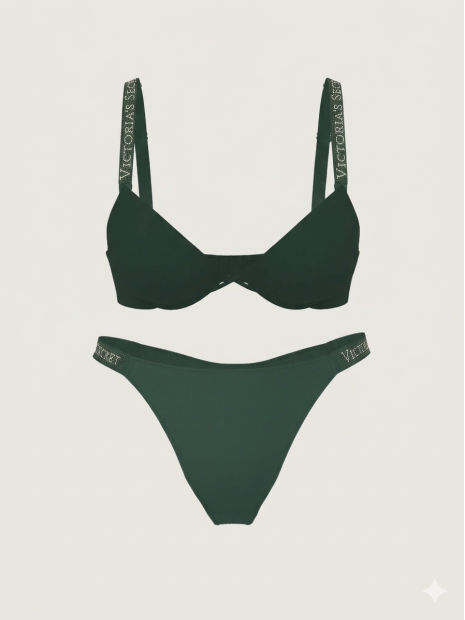 Комплект білизни з пушапом зі стразами Shine Strap Victoria's Secret