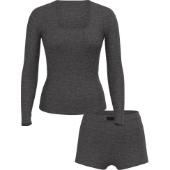 Модалова піжама Victoria's Secret SoSoft™ Modal Ribbed Scoop Long-Sleeve Shortie Set