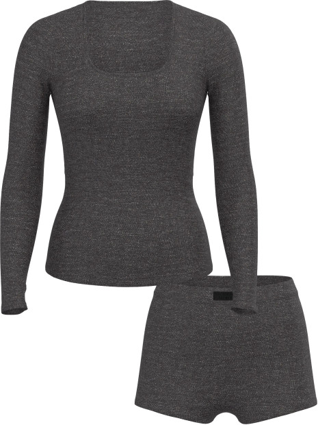 Модалова піжама Victoria's Secret SoSoft™ Modal Ribbed Scoop Long-Sleeve Shortie Set