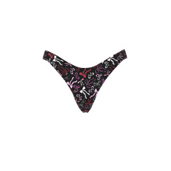 Котонові трусики стрінги Pink VS - колір Black Bow Print
