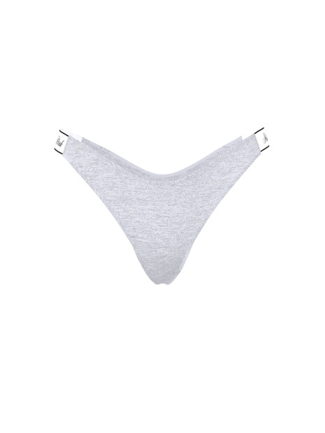 Котонові трусики стрінги Pink VS - колір Medium Heather Grey
