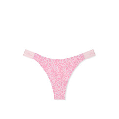 Котонові трусики стрінги Pink VS - колір Moonstone Pink Leopard Print