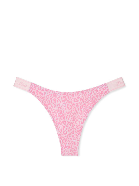 Котонові трусики стрінги Pink VS - колір Moonstone Pink Leopard Print