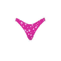 Котонові трусики стрінги Pink VS - колір Pink Fire Broken Hearts Print