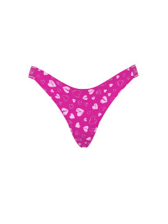 Котонові трусики стрінги Pink VS - колір Pink Fire Broken Hearts Print