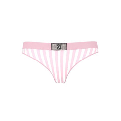Котонові трусики стрінги Pink VS - колір Pink Stripes