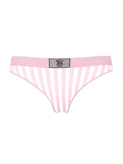Котонові трусики стрінги Pink VS - колір Pink Stripes