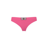 Котонові трусики стрінги Pink VS Logo Cotton Shine Patch Thong Panty - колір Rose Garden Pink