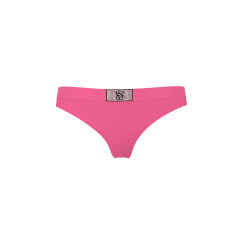 Котонові трусики стрінги Pink VS Logo Cotton Shine Patch Thong Panty - колір Rose Garden Pink
