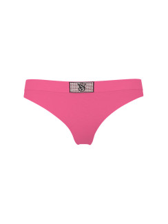 Котонові трусики стрінги Pink VS Logo Cotton Shine Patch Thong Panty - колір Rose Garden Pink