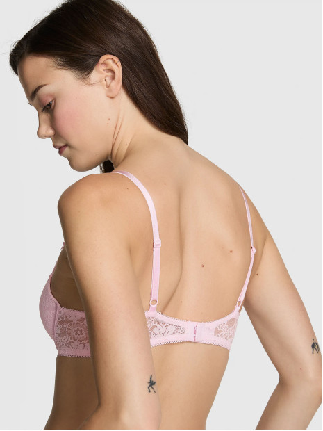 Комплект білизни Victoria's Secret PINK Wink™ Push-Up Balconette - колір Pink Tulip