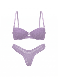 Комплект білизни Victoria's Secret PINK Wink™ Push-Up Balconette - колір Aster Purple