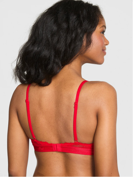 Комплект білизни Victoria's Secret PINK Wink™ Push-Up Balconette - колір Red Pepper