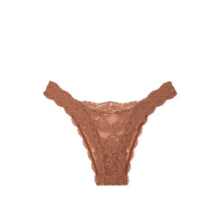 Мереживні трусики бразиліана Lace Brazilian Panty Victoria's Secret - колір Caramel