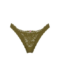 Мереживні трусики бразиліана Lace Brazilian Panty Victoria's Secret - колір Green Chameleon
