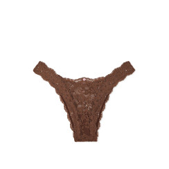 Мереживні трусики бразиліана Lace Brazilian Panty Victoria's Secret - колір Mousse