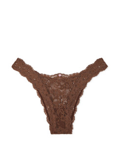 Мереживні трусики бразиліана Lace Brazilian Panty Victoria's Secret - колір Mousse