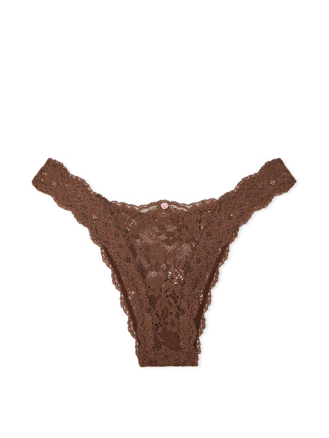 Мереживні трусики бразиліана Lace Brazilian Panty Victoria's Secret - колір Mousse