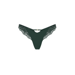 Стрінги від Rose Lace-Trim High-Leg Thong Panty Victoria's Secret - колір Cilantro